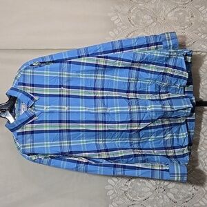 Southern Tide Classic Blue Plaid Button Down Shirt sz X-Large